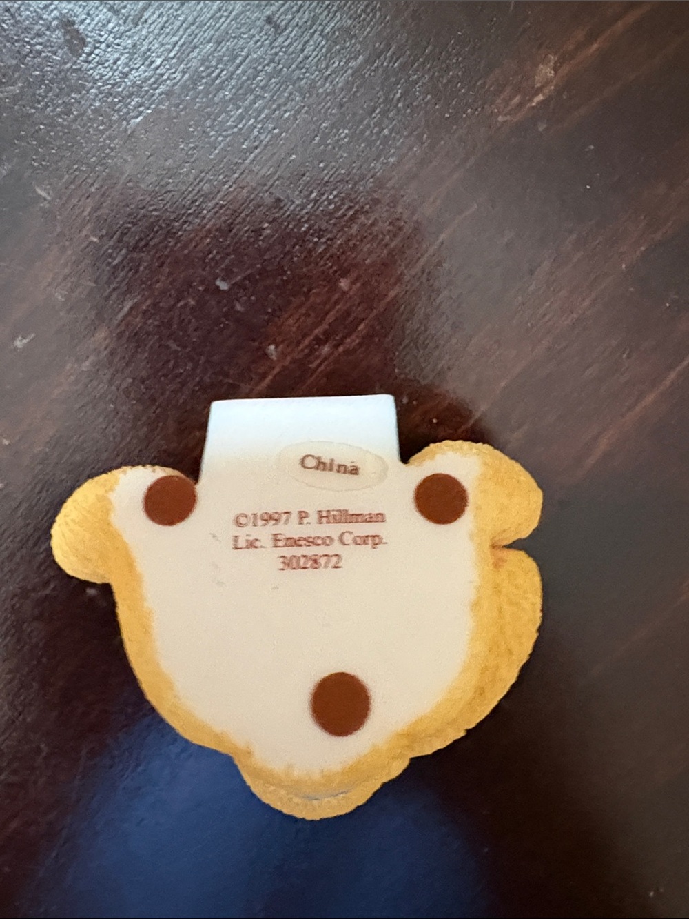 Cherished Teddies Yellow Bear Figurine with Pastel Number Five Block - Picture 5 of 5